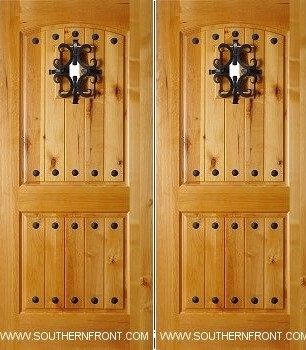 2 Panel 6 8 KA Arch Panel Square Top Door Double