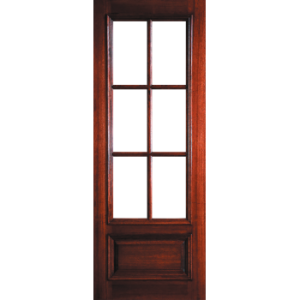 Mahogany 6 Lites 8ft 3 4 Lite Single Door