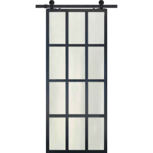 BarnCraft 12 Lite Contemporary Metal Door 7 Tall BD3070LT12 1704 71634