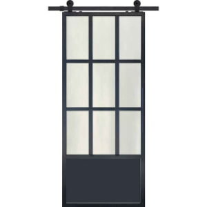 BarnCraft 9 Lite Contemporary Metal Door 7 Tall BD3070LT9 1703 39196