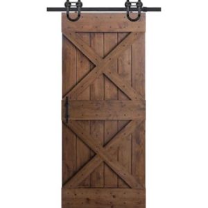 BarnCraft Knotty Alder Double X Barn Door BDKADX 1025 50282