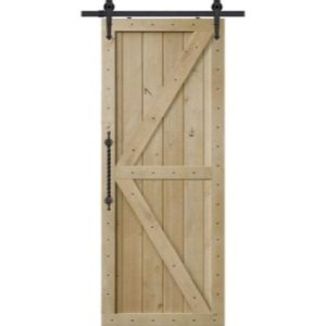 BarnCraft Knotty Alder Double Z Two Panel Barn Door BDKADZ2P 1024 40379