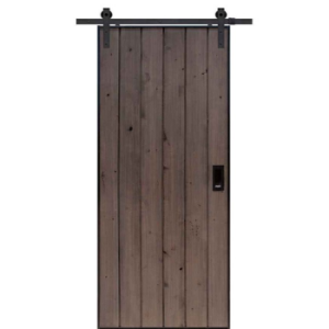 BarnCraft Knotty Alder Vertical Iron Plank Door BDKAVIP 1029 11983